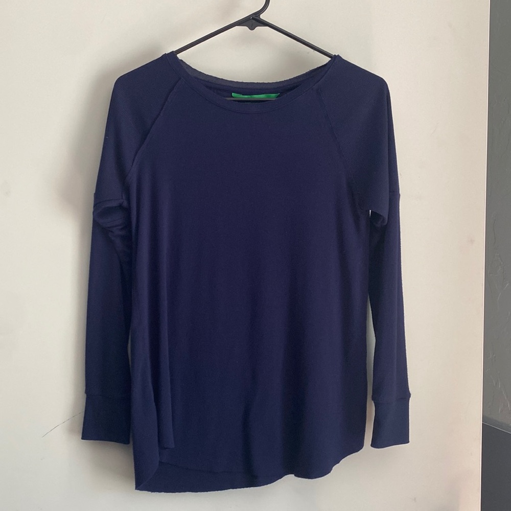 Blue long sleeve top